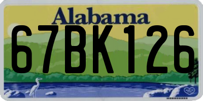 AL license plate 67BK126