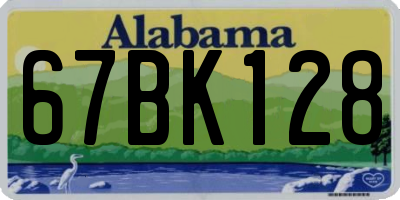 AL license plate 67BK128
