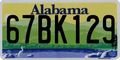AL license plate 67BK129