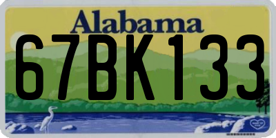 AL license plate 67BK133