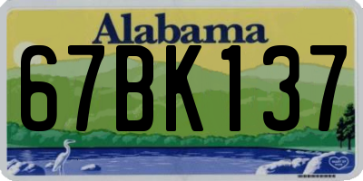 AL license plate 67BK137