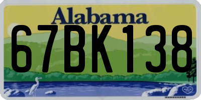 AL license plate 67BK138
