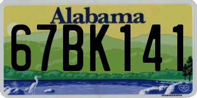 AL license plate 67BK141