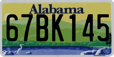 AL license plate 67BK145