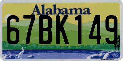 AL license plate 67BK149