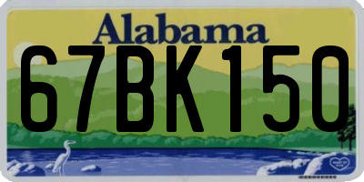 AL license plate 67BK150