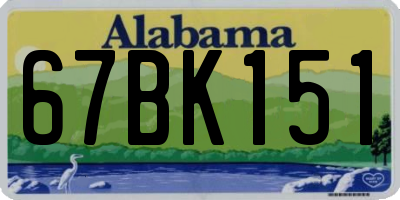 AL license plate 67BK151