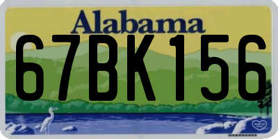 AL license plate 67BK156