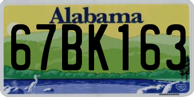 AL license plate 67BK163