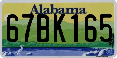 AL license plate 67BK165