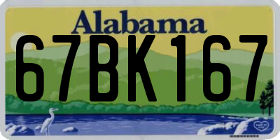 AL license plate 67BK167