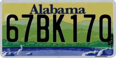 AL license plate 67BK170