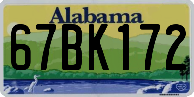 AL license plate 67BK172