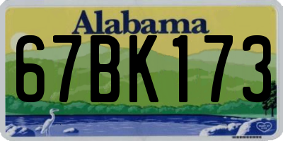 AL license plate 67BK173