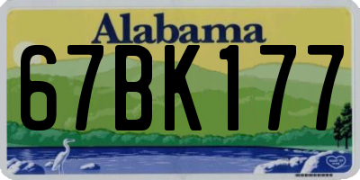 AL license plate 67BK177