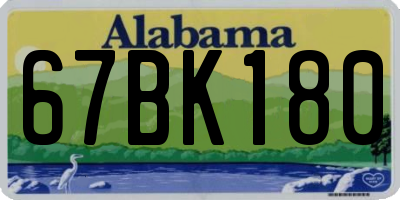 AL license plate 67BK180