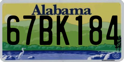 AL license plate 67BK184
