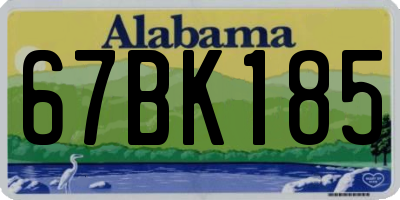 AL license plate 67BK185