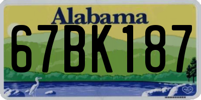 AL license plate 67BK187