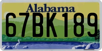 AL license plate 67BK189