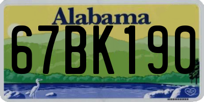 AL license plate 67BK190