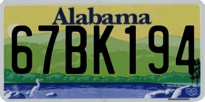 AL license plate 67BK194