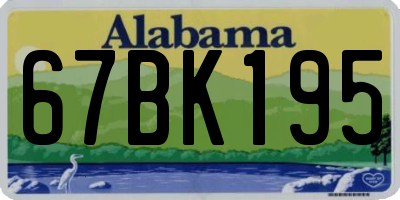 AL license plate 67BK195