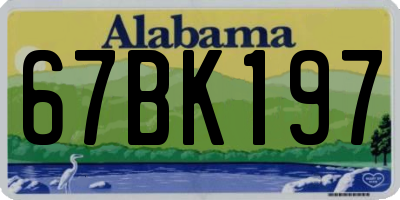 AL license plate 67BK197