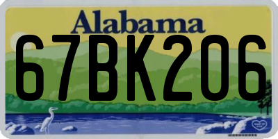AL license plate 67BK206