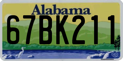 AL license plate 67BK211