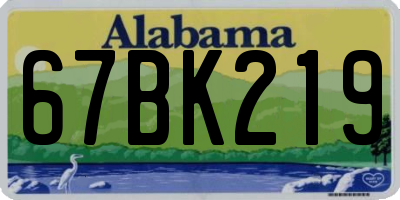 AL license plate 67BK219