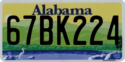 AL license plate 67BK224