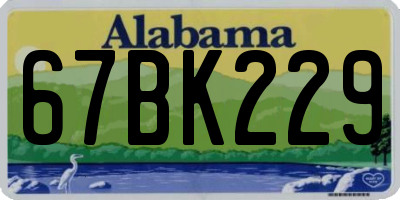 AL license plate 67BK229