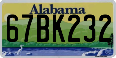 AL license plate 67BK232