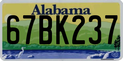 AL license plate 67BK237