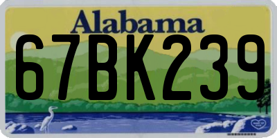 AL license plate 67BK239