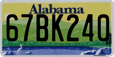 AL license plate 67BK240