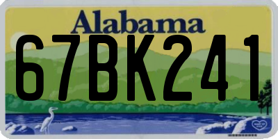 AL license plate 67BK241