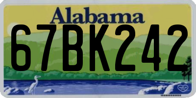 AL license plate 67BK242