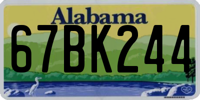AL license plate 67BK244