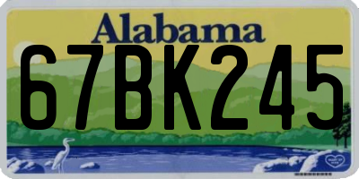 AL license plate 67BK245