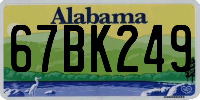 AL license plate 67BK249
