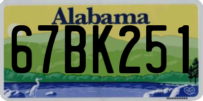 AL license plate 67BK251