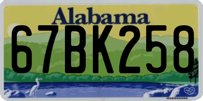 AL license plate 67BK258