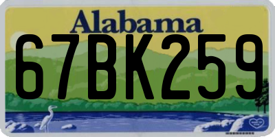 AL license plate 67BK259
