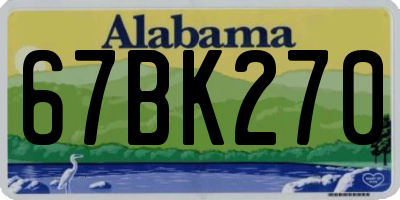 AL license plate 67BK270