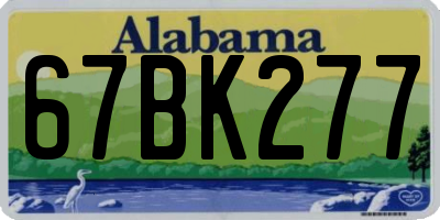 AL license plate 67BK277