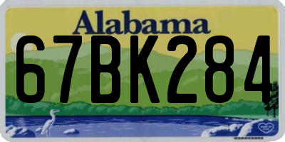 AL license plate 67BK284