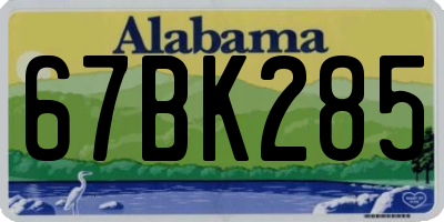 AL license plate 67BK285