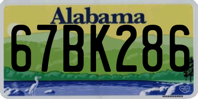AL license plate 67BK286